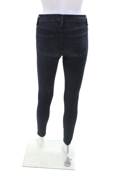 Frame Denim Womens Cotton Le Skinny de Jeanne Zip Fly Denim Jeans Blue Size 25