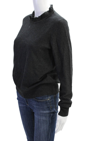 J Crew Womens Cotton Long Sleeve Pullover Sweater Gray Size S