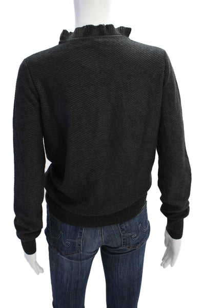 J Crew Womens Cotton Long Sleeve Pullover Sweater Gray Size S