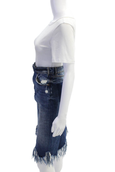 Trf Collection Zara Womens Asymmetrical Denim Skirt Blue Size XS
