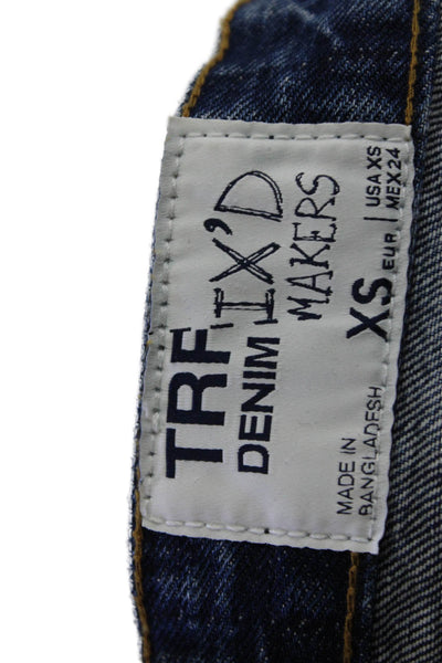 Trf Collection Zara Womens Asymmetrical Denim Skirt Blue Size XS