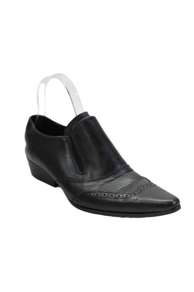 Haider Ackermann Womens Letaher Pointed Toe Oxford Loafers Black Size 37 7