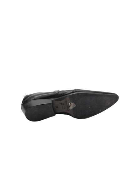 Haider Ackermann Womens Letaher Pointed Toe Oxford Loafers Black Size 37 7