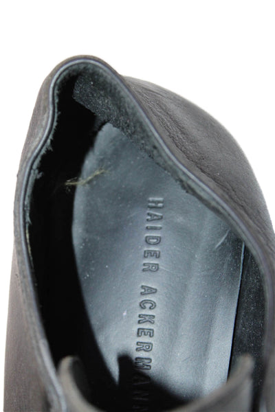 Haider Ackermann Womens Letaher Pointed Toe Oxford Loafers Black Size 37 7