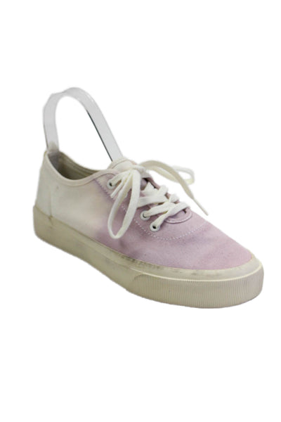 Everlane Womens Lace Up Canvas Ombre Low Top Sneakers Purple White Size 7
