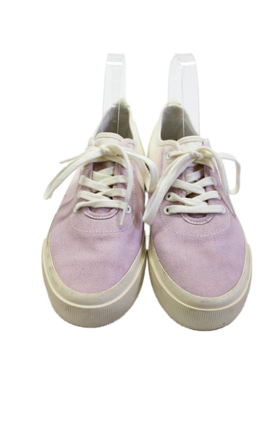 Everlane Womens Lace Up Canvas Ombre Low Top Sneakers Purple White Size 7