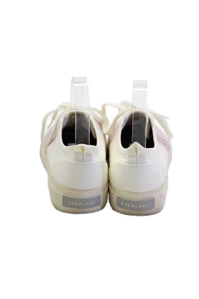 Everlane Womens Lace Up Canvas Ombre Low Top Sneakers Purple White Size 7