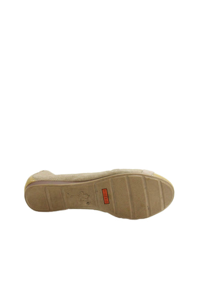 Cole Haan Womens Leather Ballet Flats Beige Size 9.5
