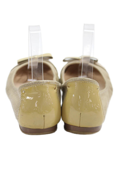 Cole Haan Womens Leather Ballet Flats Beige Size 9.5