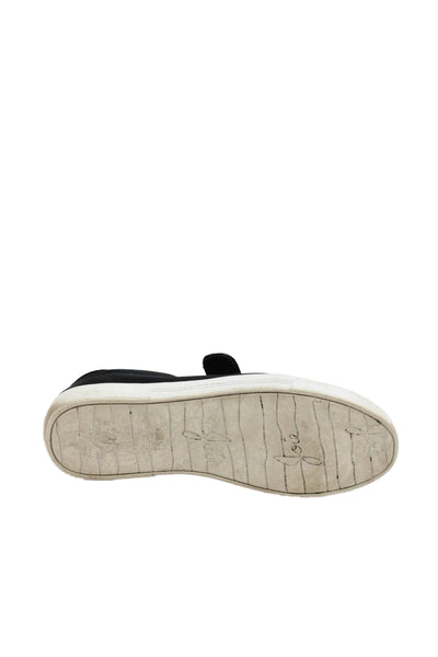 Joie Womens Hook & Loop Platform Sneakers Black Size 9.5