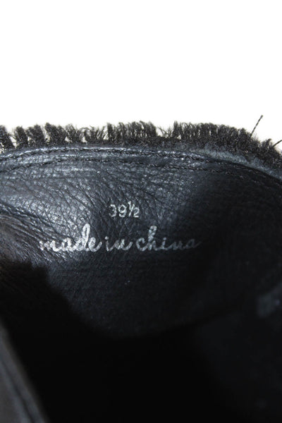 Joie Womens Hook & Loop Platform Sneakers Black Size 9.5