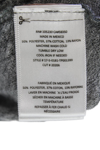 Current/Elliott Womens Ruffled Trim Detail Racerback Tank Top Gray Size 1