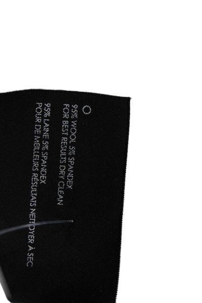 Club Monaco Womens Skinny Leg Creased Dress Pants Black Wool Size 0