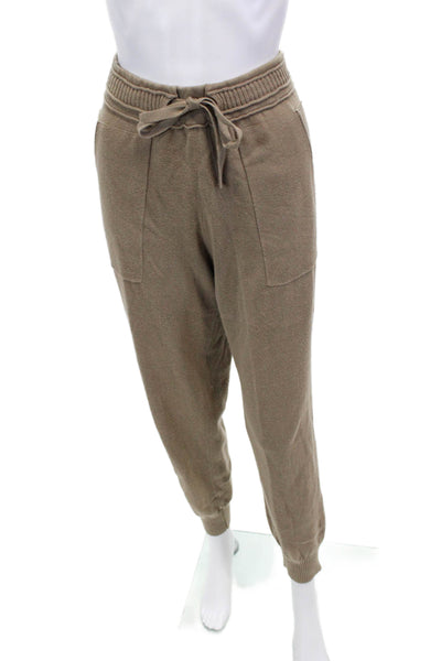 Splendid Womens Cotton Drawstring Waist Knit Joggers Brown Size M