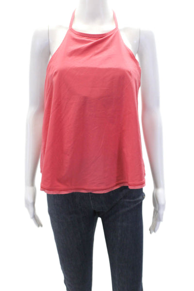 Lululemon Womens Halter Neck Racerback Athletic Tank Top Pink Size 8