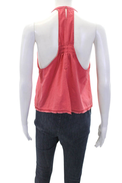 Lululemon Womens Halter Neck Racerback Athletic Tank Top Pink Size 8