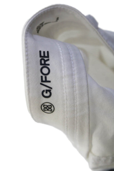 G/Fore Womens Textured Zip Button Slim Leg Lined Pants White Size 08