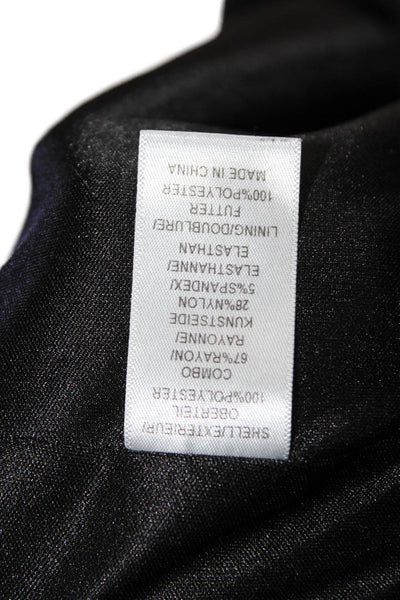 Aidan Aidan Mattox Womens Striped Zip Up Tank Dress Black Size 6