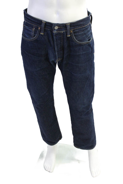 Levis Mens Cotton Dark Wash Slim Fit Jeans Blue Size 32X32
