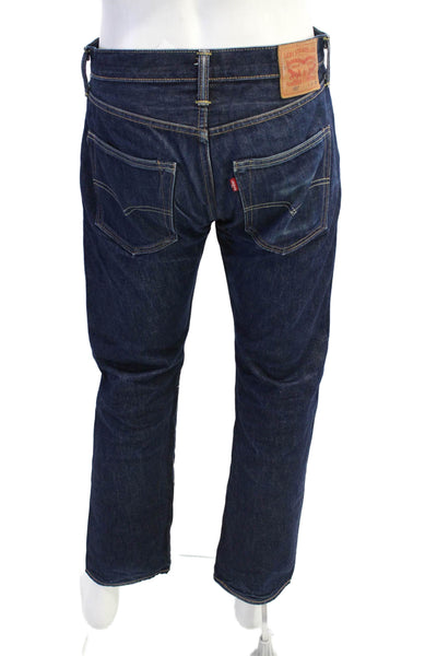 Levis Mens Cotton Dark Wash Slim Fit Jeans Blue Size 32X32