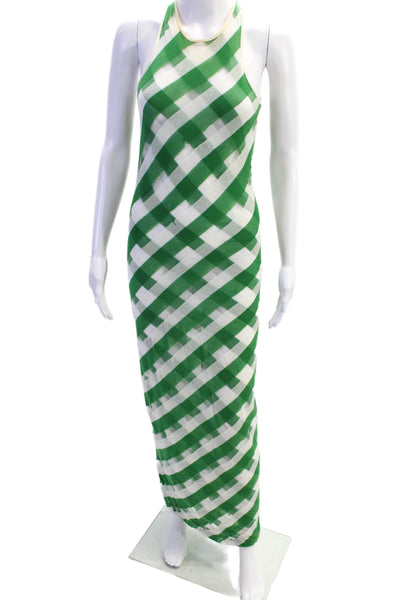 Stella McCartney Womens Striped Maxi Dress Green Size S