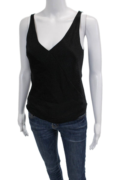 Peter Cohen Womens Sleeveless V Neck Tank Blouse Black Size S