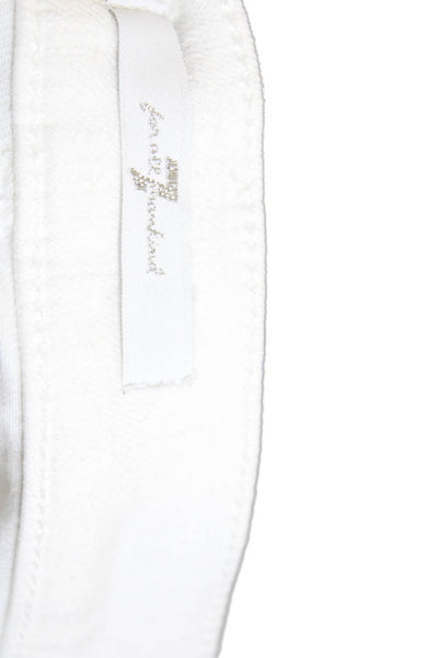 7 For All Mankind Mid Rise Raw Hem Skinny Jeans White Size 24