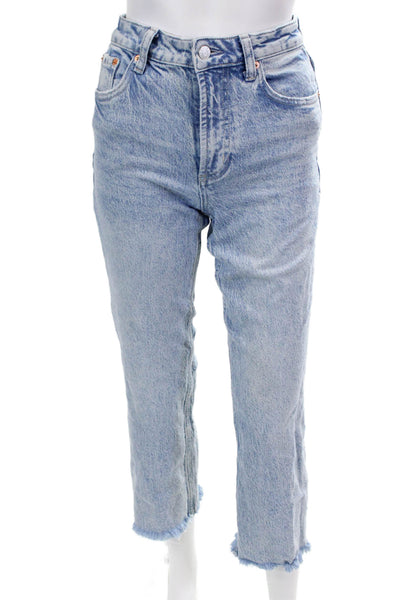 Rails Womens High Rise Raw Hem Flared Jeans Blue Size 23