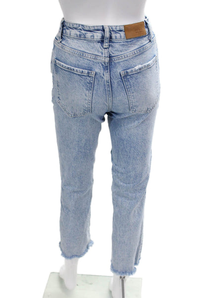 Rails Womens High Rise Raw Hem Flared Jeans Blue Size 23