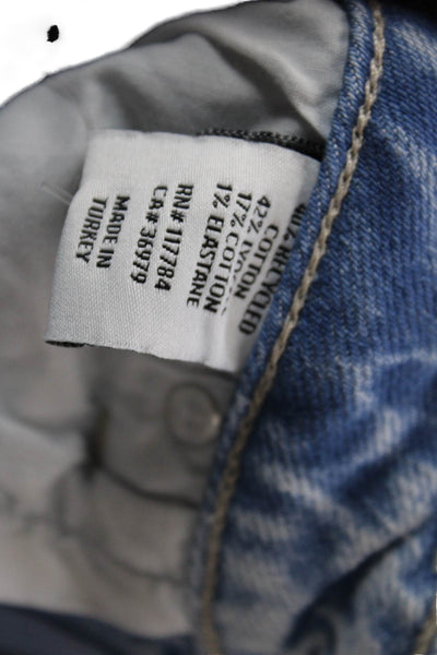 Rails Womens High Rise Raw Hem Flared Jeans Blue Size 23