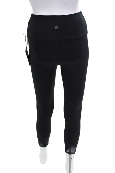 Lanston Sport Womens Solid Stretch Activewear Leggings Black Size XS
