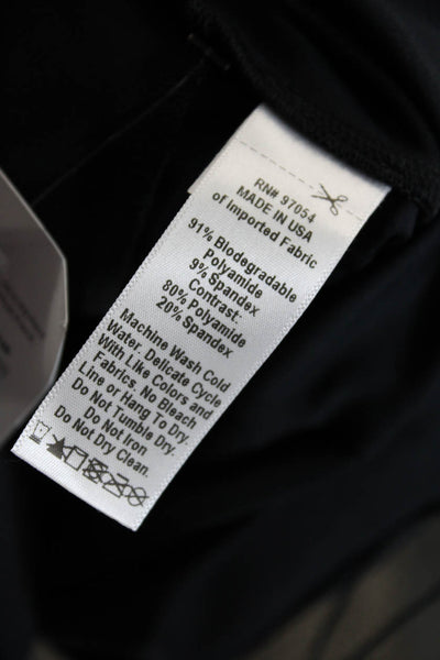 Lanston Sport Womens Solid Stretch Activewear Leggings Black Size XS
