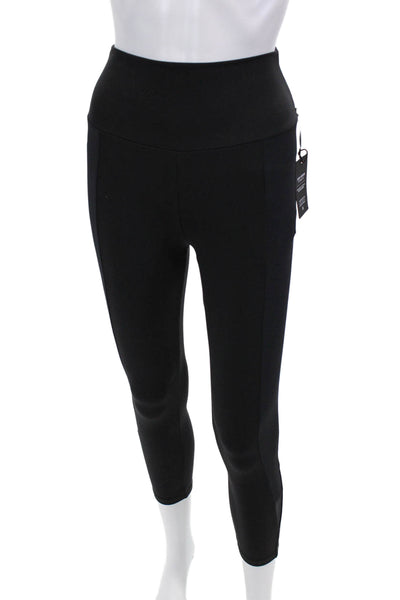 Lanston Sport Womens Solid Stretch Activewear Leggings Black Size M
