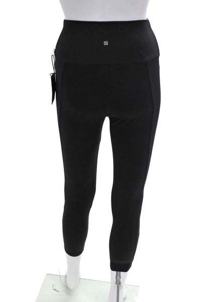 Lanston Sport Womens Solid Stretch Activewear Leggings Black Size M