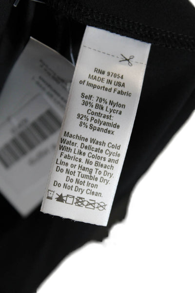 Lanston Sport Womens Solid Stretch Activewear Leggings Black Size M