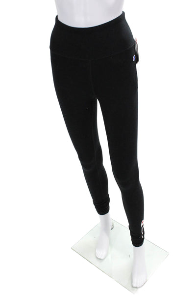 Champion Womens Cotton Mid-Rise Activewear Leggings Black Size XS