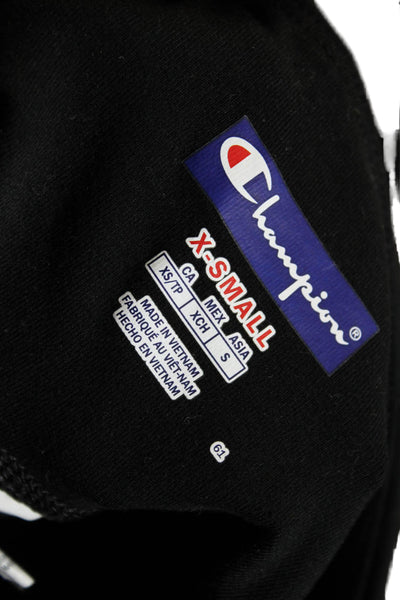 Champion Womens Cotton Mid-Rise Activewear Leggings Black Size XS