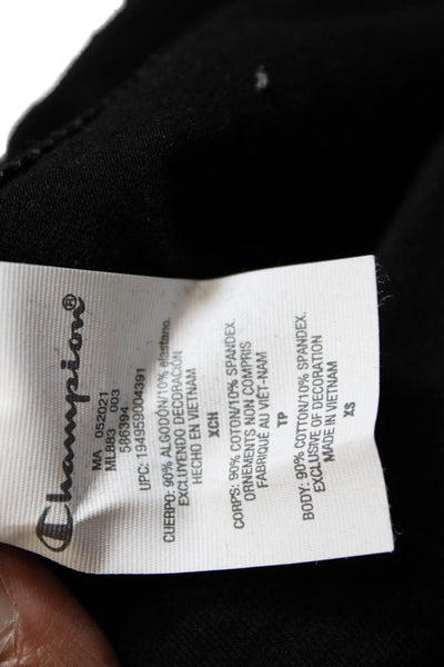 Champion Womens Cotton Mid-Rise Activewear Leggings Black Size XS