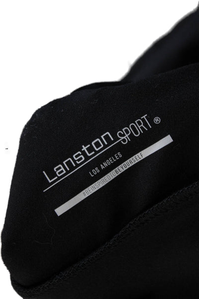 Lanston Sport Womens Stretch Strappy Activewear Bra Black Size S