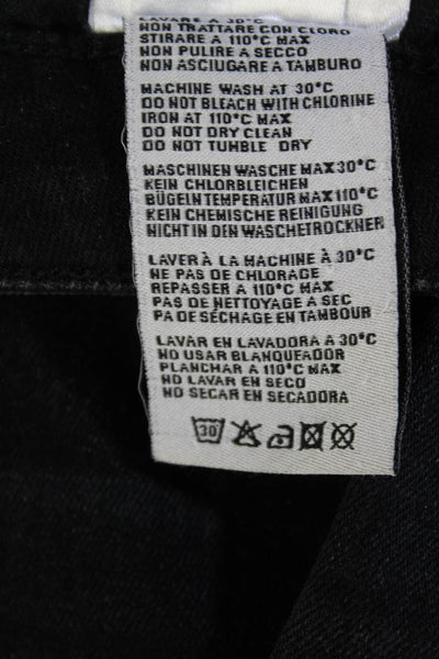 R13 Womens Cotton Mid-Rise Distressed Skinny Jeans Blue Size 28