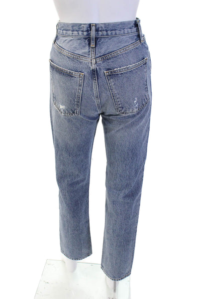Agolde Womens 90s Pinch High Rise Slim Leg Jeans Blue Cotton Size 23