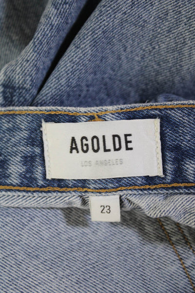 Agolde Womens 90s Pinch High Rise Slim Leg Jeans Blue Cotton Size 23