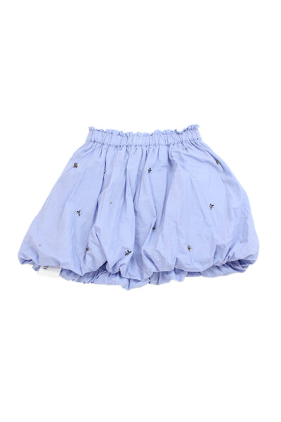 Zara Chidlrens Girls Beaded Jeweled A Line Bubble Skirt Blue Size 13-14