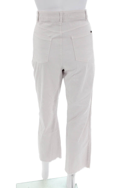 Ecru Womens High Rise Straight leg Pants Mauve Pink Cotton Size 10