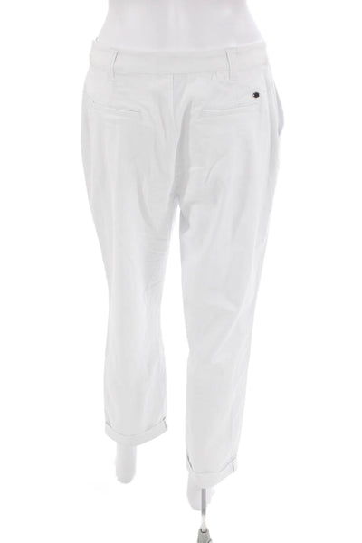 Ecru Womnens High Rise Cuffed Slim Leg Pants White Size 4