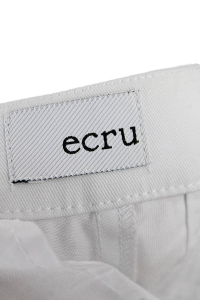 Ecru Womnens High Rise Cuffed Slim Leg Pants White Size 4