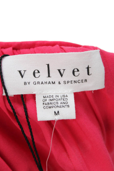 Velvet by Graham & Spencer Womens Scoop Neck Blouse Pink Size Medium
