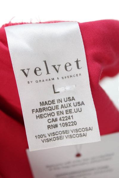Velvet by Graham & Spencer Womens Sleeveless Pullover Tank Top Pink Size Large