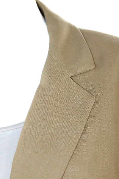 Marella Womens Single Button Belted Blazer Jacket Brown Size 12