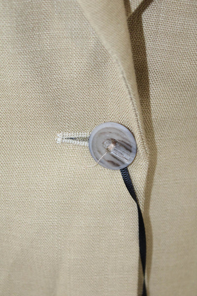 Marella Womens Single Button Belted Blazer Jacket Brown Size 12